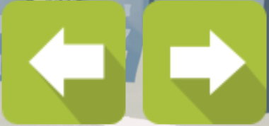 Boutons de navigation vert avec des flèches vertes qui indiquent le sens de navigation.