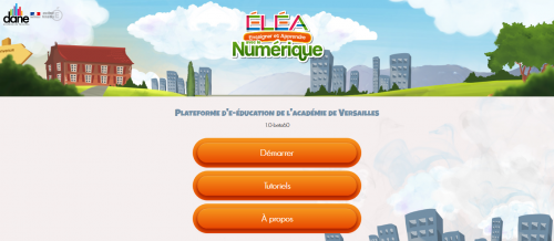 Page d'accueil de la plateforme éléa