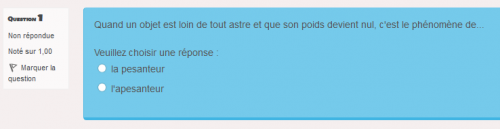 réponse QCM test Éléa
