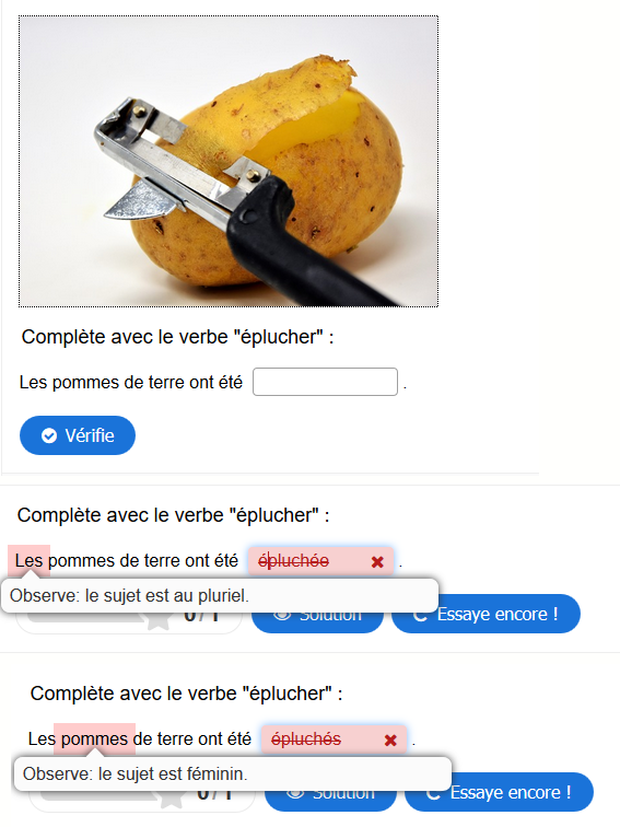 Visuel texte à trous