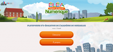 Page d'accueil de la plateforme éléa