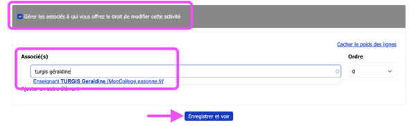 Capture du choix des associés